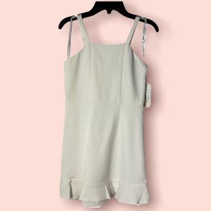 GB Girls Ruffle Dress Ivory Spaghetti strap Dress Girls Size 8